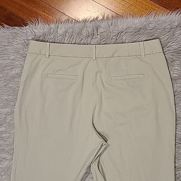 Tommy bahama Ellery fit womens tan cotton stretch cuffed capris size 16 - Picture 7 of 8